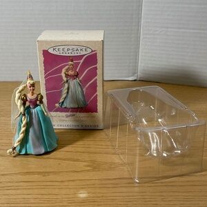 Vtg Barbie as Rapunzel Hallmark Keepsake Ornament 1997 Children Collector Series